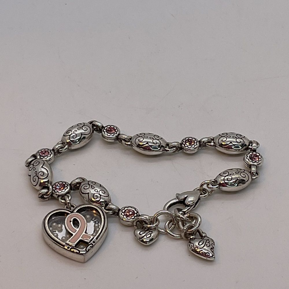 Brighton Power of Pink Legacy Heart Charm Bracelet - Picture 4 of 6